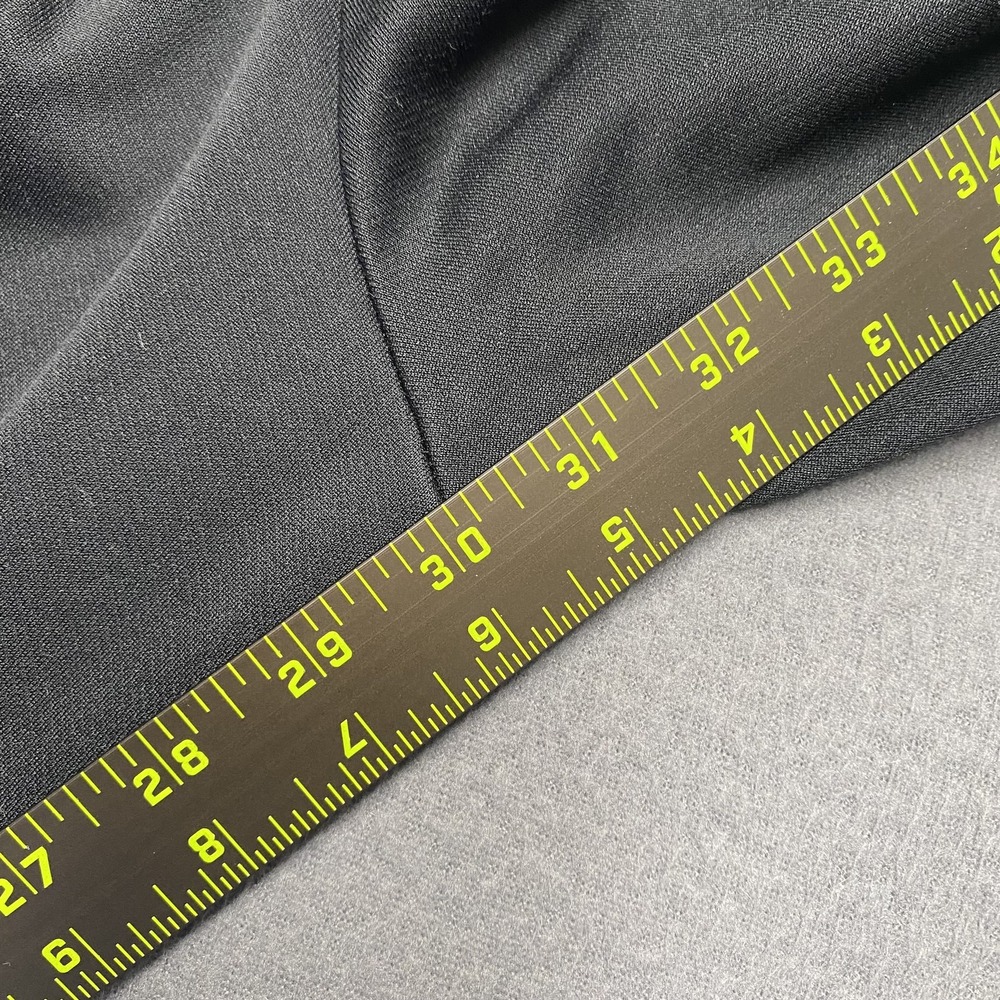 Adidas Pants Mens Large Black Athletic Track Straight Leg Zipper Pockets Logo - Picture 12 of 14